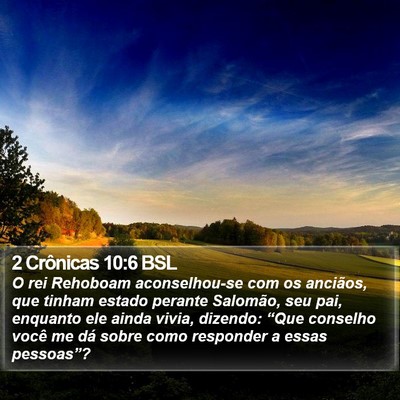 2 Crônicas 10:6 BSL Bible Verse Image