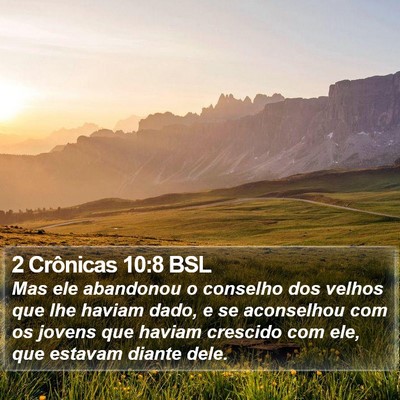 2 Crônicas 10:8 BSL Bible Verse Image