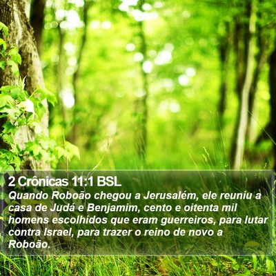 2 Crônicas 11:1 BSL Bible Verse Image
