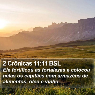 2 Crônicas 11:11 BSL Bible Verse Image