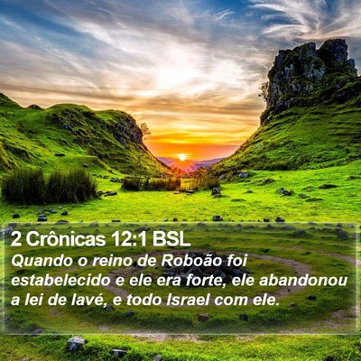 2 Crônicas 12:1 BSL Bible Verse Image