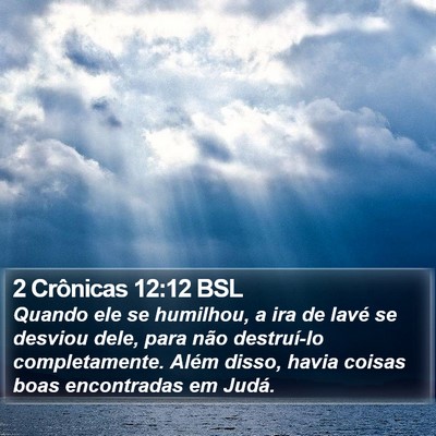 2 Crônicas 12:12 BSL Bible Verse Image