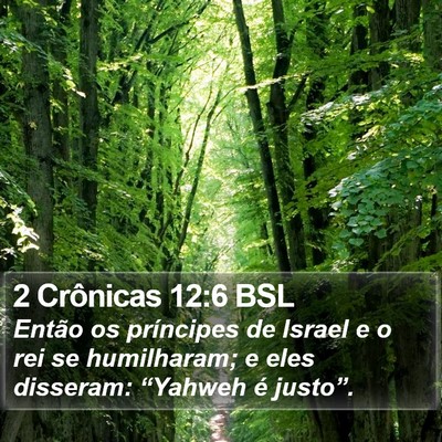 2 Crônicas 12:6 BSL Bible Verse Image