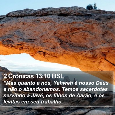 2 Crônicas 13:10 BSL Bible Verse Image