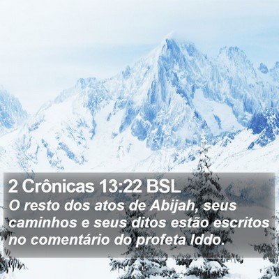2 Crônicas 13:22 BSL Bible Verse Image