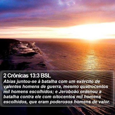 2 Crônicas 13:3 BSL Bible Verse Image