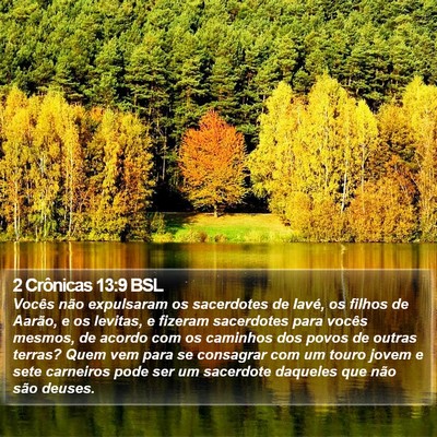 2 Crônicas 13:9 BSL Bible Verse Image