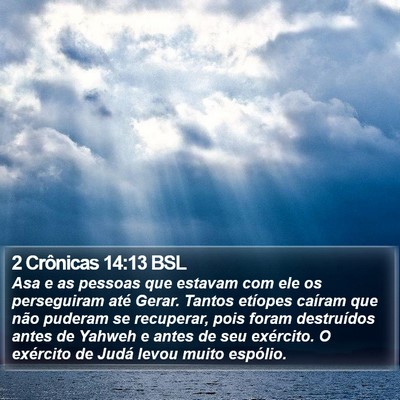 2 Crônicas 14:13 BSL Bible Verse Image