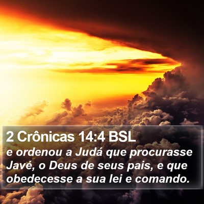 2 Crônicas 14:4 BSL Bible Verse Image