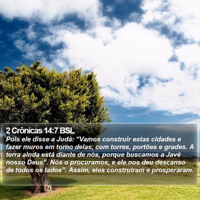 2 Crônicas 14:7 BSL Bible Verse Image