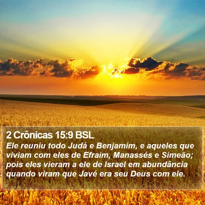 2 Crônicas 15:9 BSL Bible Verse Image