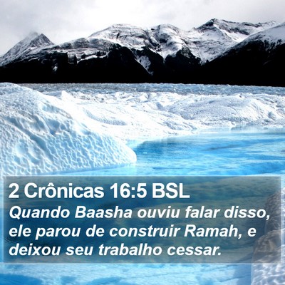 2 Crônicas 16:5 BSL Bible Verse Image