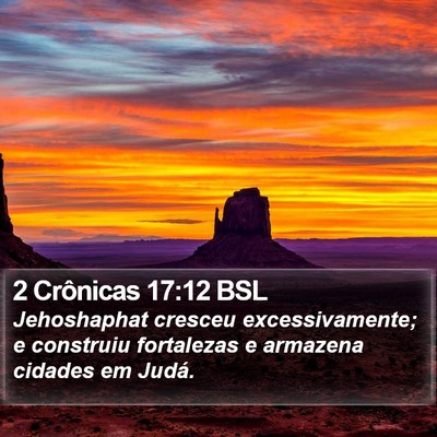2 Crônicas 17:12 BSL Bible Verse Image