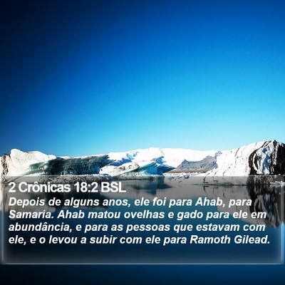 2 Crônicas 18:2 BSL Bible Verse Image