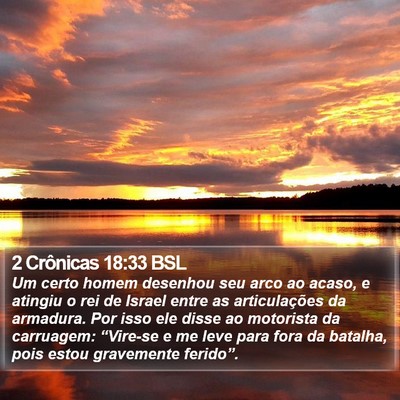 2 Crônicas 18:33 BSL Bible Verse Image
