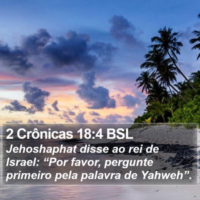 2 Crônicas 18:4 BSL Bible Verse Image