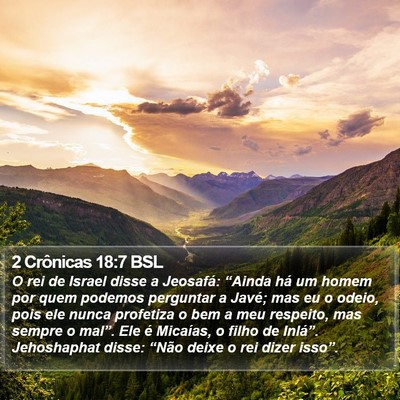 2 Crônicas 18:7 BSL Bible Verse Image