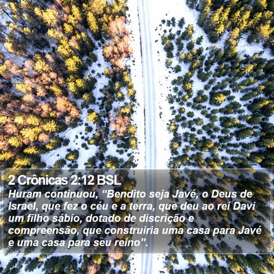2 Crônicas 2:12 BSL Bible Verse Image