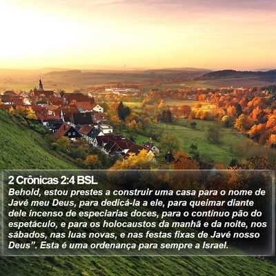 2 Crônicas 2:4 BSL Bible Verse Image