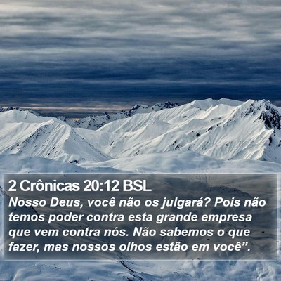2 Crônicas 20:12 BSL Bible Verse Image