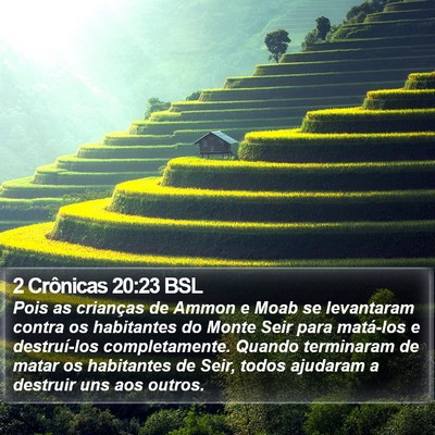 2 Crônicas 20:23 BSL Bible Verse Image