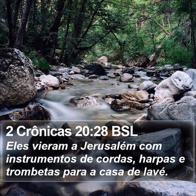 2 Crônicas 20:28 BSL Bible Verse Image