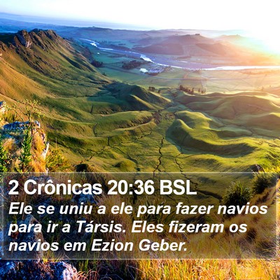 2 Crônicas 20:36 BSL Bible Verse Image
