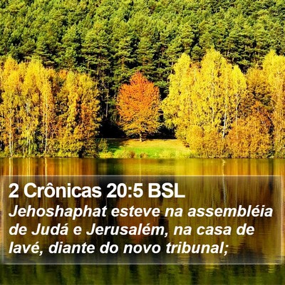 2 Crônicas 20:5 BSL Bible Verse Image