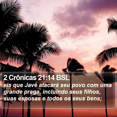 2 Crônicas 21:14 BSL Bible Verse Image