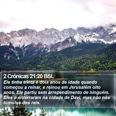 2 Crônicas 21:20 BSL Bible Verse Image