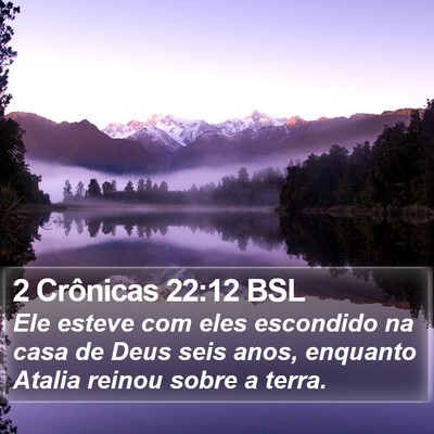 2 Crônicas 22:12 BSL Bible Verse Image