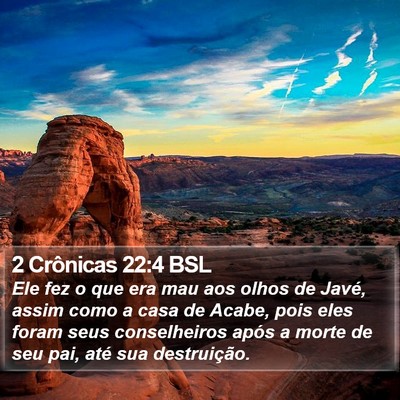 2 Crônicas 22:4 BSL Bible Verse Image