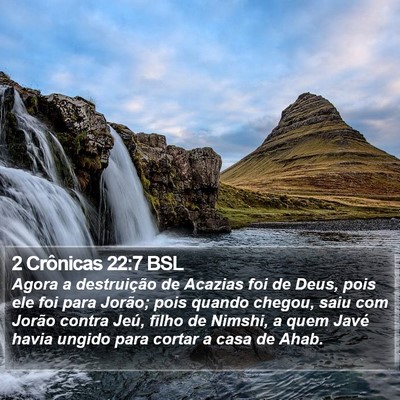 2 Crônicas 22:7 BSL Bible Verse Image