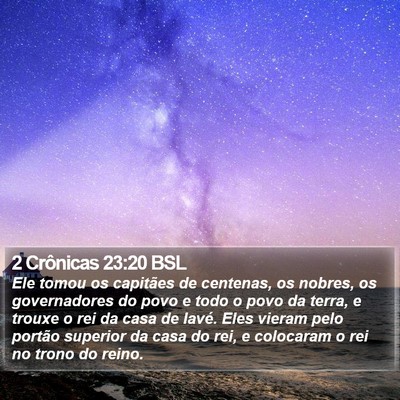 2 Crônicas 23:20 BSL Bible Verse Image