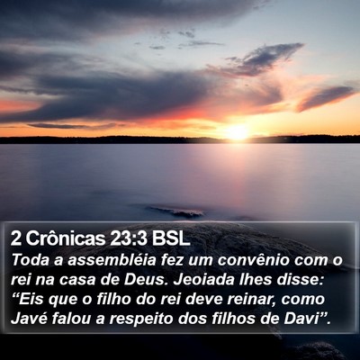 2 Crônicas 23:3 BSL Bible Verse Image
