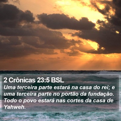 2 Crônicas 23:5 BSL Bible Verse Image