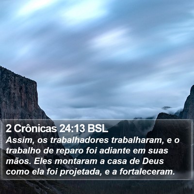 2 Crônicas 24:13 BSL Bible Verse Image