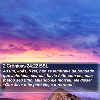 2 Crônicas 24:22 BSL Bible Verse Image