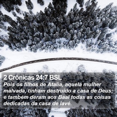 2 Crônicas 24:7 BSL Bible Verse Image