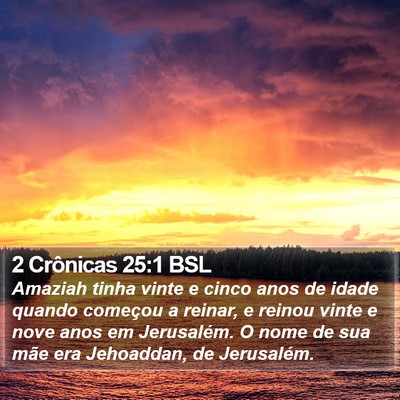 2 Crônicas 25:1 BSL Bible Verse Image