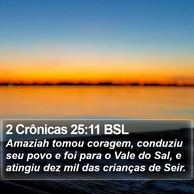 2 Crônicas 25:11 BSL Bible Verse Image