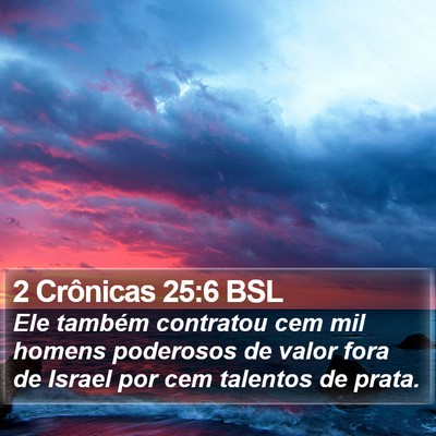 2 Crônicas 25:6 BSL Bible Verse Image