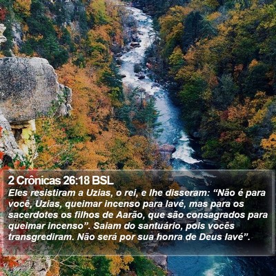 2 Crônicas 26:18 BSL Bible Verse Image
