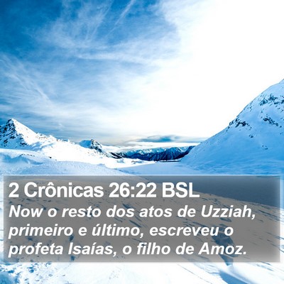 2 Crônicas 26:22 BSL Bible Verse Image