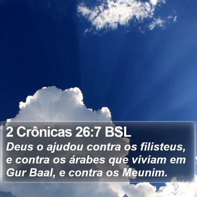 2 Crônicas 26:7 BSL Bible Verse Image