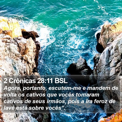 2 Crônicas 28:11 BSL Bible Verse Image