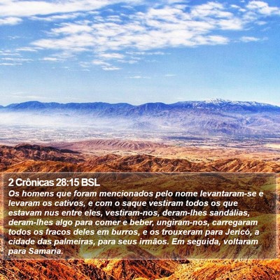 2 Crônicas 28:15 BSL Bible Verse Image
