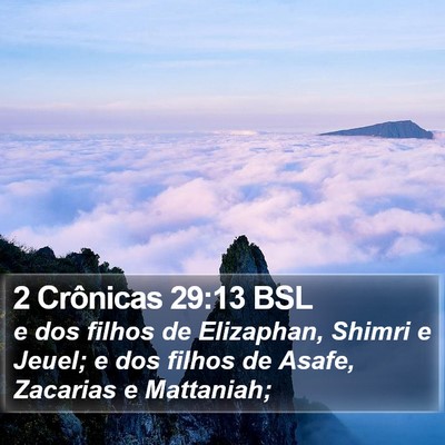 2 Crônicas 29:13 BSL Bible Verse Image