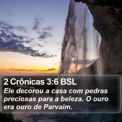 2 Crônicas 3:6 BSL Bible Verse Image