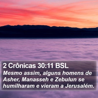 2 Crônicas 30:11 BSL Bible Verse Image